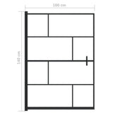 Shower Enclosure ESG 100x140 cm Black 150750