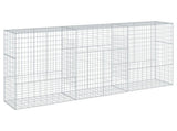 Gabion Basket with Cover 300x50x150 cm Galvanised Iron 3295156