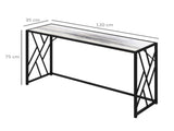 Console Table, Industrial Sofa Table with Metal Frame for Living Room, Hallway, 120 cm, Grey T3398P329966