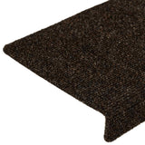 Stair Mats Self-adhesive 30 pcs 65x21x4 cm Dark Brown Rectangular Edge 3365697