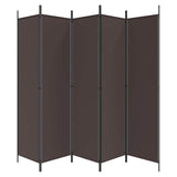 6-Panel Room Divider Brown 300x200 cm Fabric 350191
