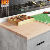 Garage Storage Cabinet Concrete Grey 40x51x85 cm Solid Wood Pine 860592