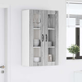 Wall Glass Cabinet LUCCA Grey Sonoma 60 x 31 x 100 cm 885181