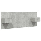 Bed Headboard with Cabinets Concrete Grey Engineered Wood 3115679