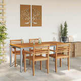 Outdoor Table Natural and Grey 180 x 90 x 75 cm 4010616
