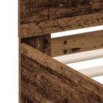 ZNTS Bed Frame Old wood Solid wood 90 x 190 cm Sturdy Rectangular 863805