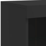 Sideboard with LED Lights Black 202x37x100 cm 3209185