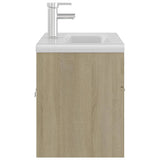Sink Cabinet with Built-in Basin Sonoma Oak Engineered Wood 3071291