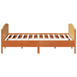 Bed Frame without Mattress Wax Brown 200x200 cm Solid Wood Pine 3216163