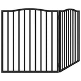 Dog Gate Foldable 2 Panels Black 160 cm Poplar Wood 352226