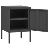 Nightstands 2 pcs Anthracite 35x35x51 cm Steel 3095211