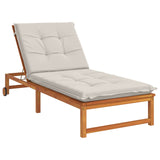 Sunlounger Cushion GEMERT 100% Polyester White 190 x 80 x 9 cm 947430