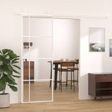Sliding Door ESG Glass and Aluminium 76x205 cm White 151680