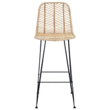 Bar Chair 2 pcs 44 x 52 x 111 cm Rattan and Iron 42011547