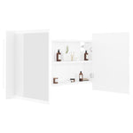 LED Bathroom Mirror Cabinet White 90x12x45 cm Acrylic 804972