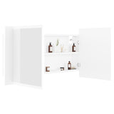 LED Bathroom Mirror Cabinet White 90x12x45 cm Acrylic 804972