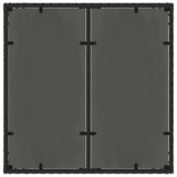 Garden Table with Glass Top Black 90x90x75 cm Poly Rattan 365525