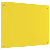 Kitchen Backsplash 2 pcs Yellow 80 x 60 cm Tempered Glass 3415475