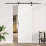 Sliding Door ORKDAL White 83 x 232 cm Solid Pine Wood 3445608