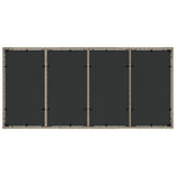 Garden Table with Glass Top Light Grey 190x90x75 cm Poly Rattan 368128