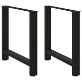 Dining Table Legs Black 2 pcs 70x cm Steel 4013308