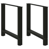 ZNTS Coffee Table Legs Black 2 pcs 70x cm Steel 4013308