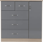 ZNTS Nevada 5 Drawer Low Wardrobe 100-101-103