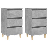 Bed Cabinet Set of 2 Concrete grey 805896