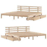 Bed Frame with Drawers without Mattress 200x200 cm 3302018