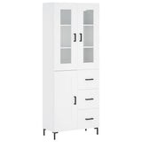 Highboard White 69.5x34x180 cm Engineered Wood 3198657