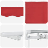 Retractable Awning with Manual 450 x 300 cm Red 3331040