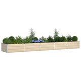 Planter Ivory 480 x 100 x 45 cm Galvanised Steel 42018121