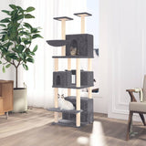 Cat Tree with Sisal Scratching Posts Dark Grey 180 cm 171602