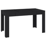 ZNTS Dining Table Black 140x74.5x76 cm Engineered Wood 804203