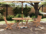 Garden Bistro Set 3 pcs Natural Solid Teak Wood 3437376