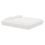 Bed Frame without Mattress White Solid Wood Super King 819923