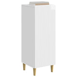 Sideboard High Gloss White 33 x 34.5 x 90 cm Engineered Wood 894599