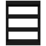 ZNTS Book Cabinet/Room Divider Black 80x30x103 cm Engineered wood 811701