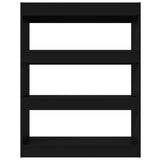 ZNTS Book Cabinet/Room Divider Black 80x30x103 cm Engineered wood 811701