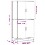Highboard Grey Sonoma 68x35x139 cm Engineered Wood 3300833