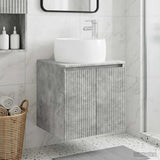 Wall-Mounted Sink Vanity Concrete Grey 49.5 x 44.5 x 66 cm 890455