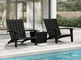 Garden Adirondack Chair Set of 2 Black Polypropylene Standard 364167