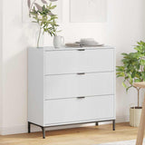Sideboard High Gloss White 79.5 x 33 x 82 cm Engineered Wood 883438