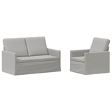 Sofa Set 2 pcs Cloud Grey Fabric 3433147