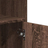 Rolling Cabinet Brown Oak 55x40x91 cm Engineered Wood 853188