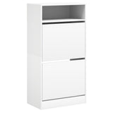 Shoe Cabinet White 60x34x116 cm Engineered Wood 840015