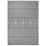 Outdoor Flatweave Rug 160x230 cm Blue Stripes 340839