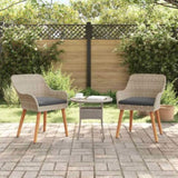 Garden Chair 2 pcs Light Grey 62.5 x 55 x 82 cm Poly Rattan 42006216