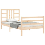Bed Frame without Mattress Single Solid Wood Pine 3193886