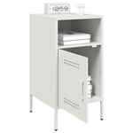 ZNTS Bedside Cabinets 2 pcs White 36x39x68 cm Steel 843077